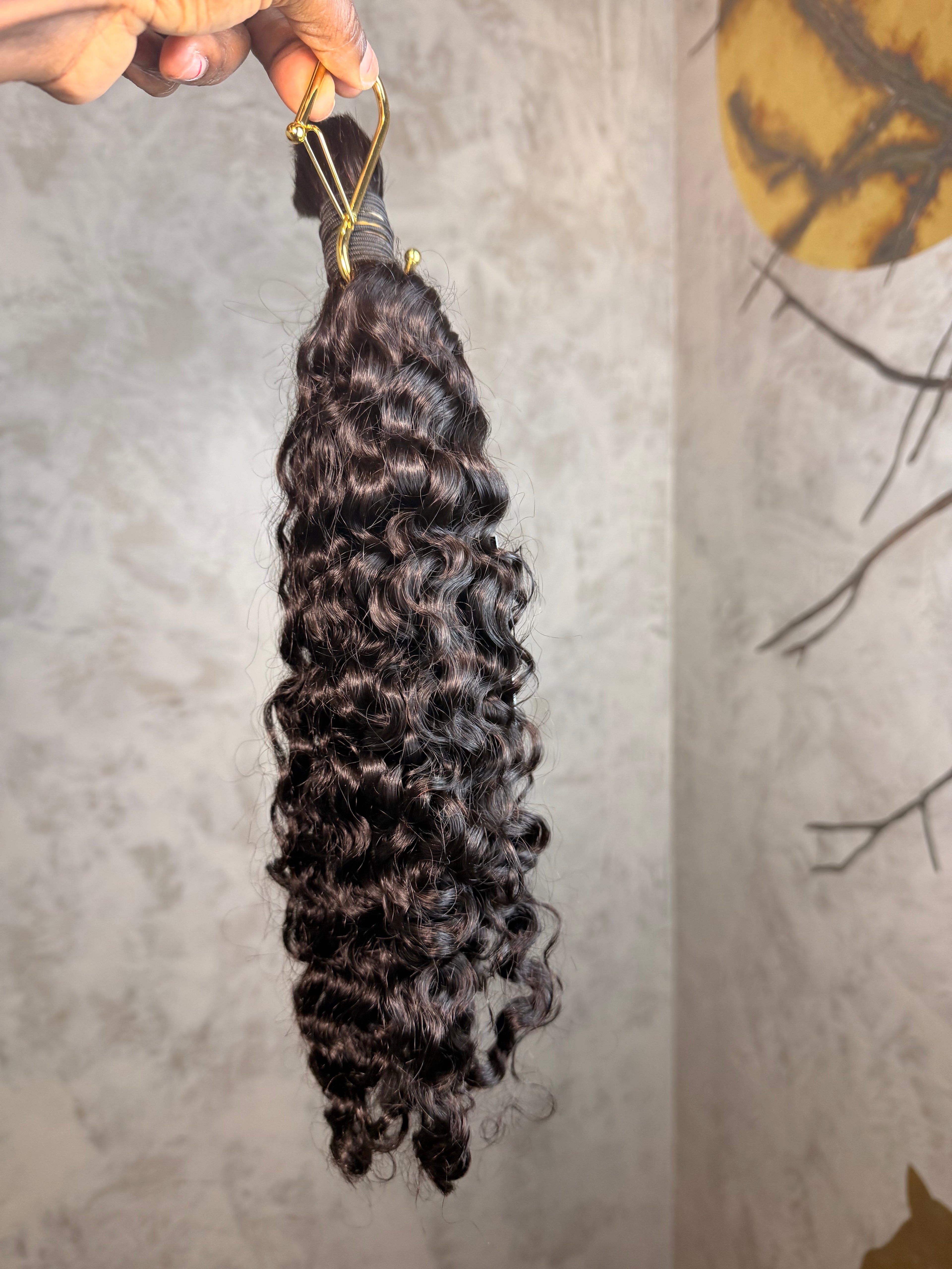 Burmese Curly Human Hair For Bohobraids - 20” inch 100g