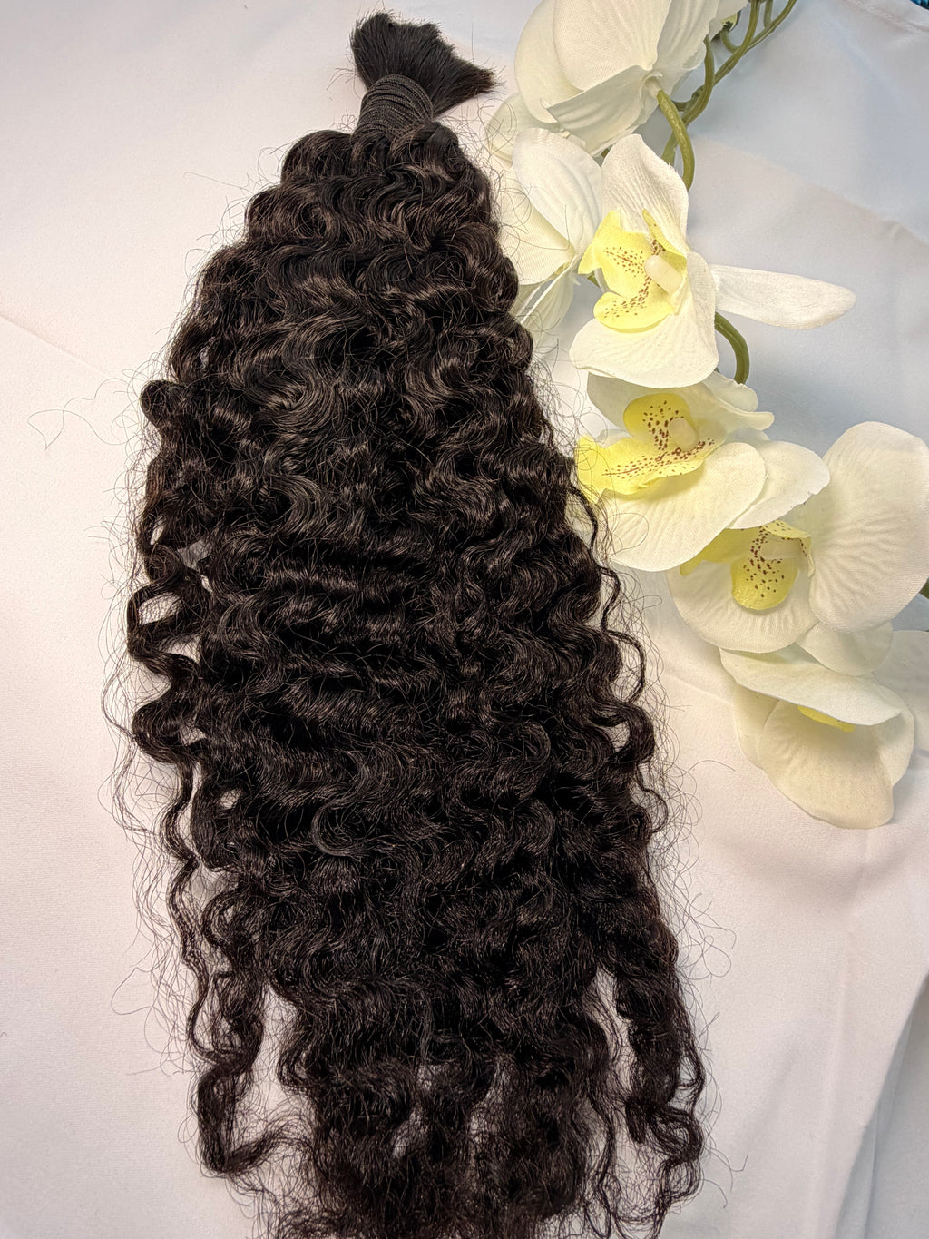 Burmese Curly Human Hair For Bohobraids - 20” inch 100g