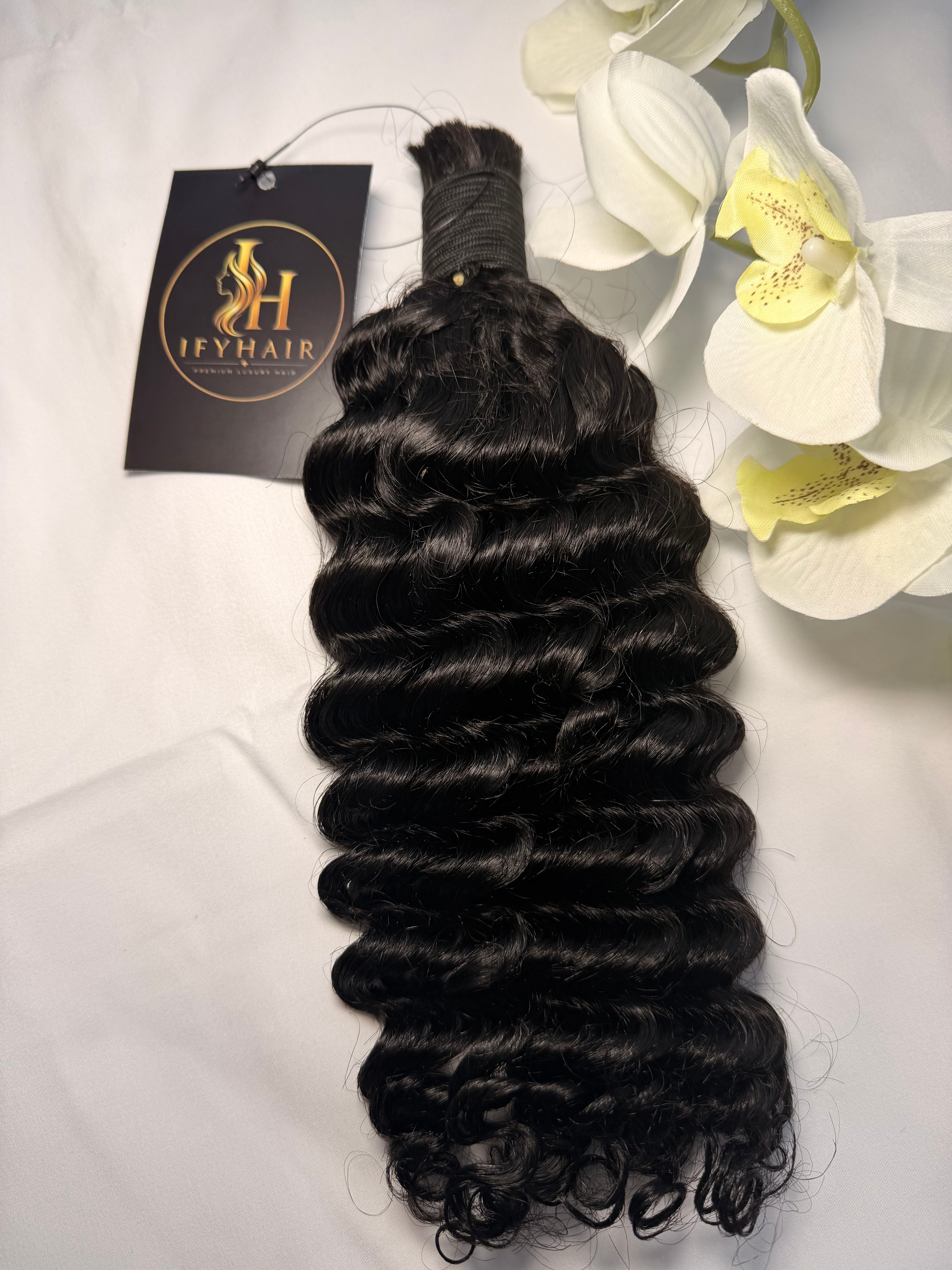 Echthaar für Bohobraids – 14–18 Zoll tiefe Locken – 100 g