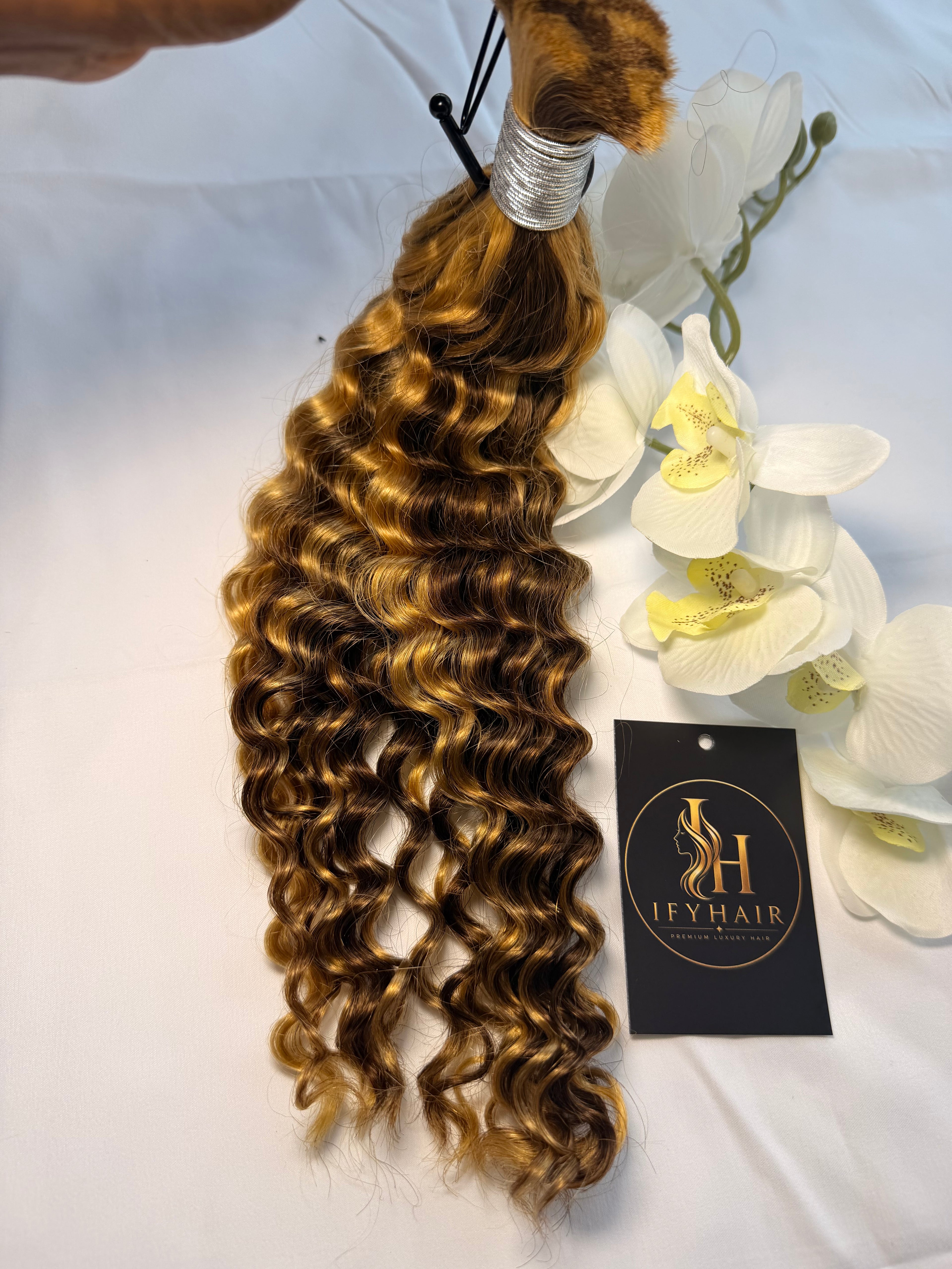 Echthaar für Bohobraids – 14–18 Zoll tiefe Locken – 100 g