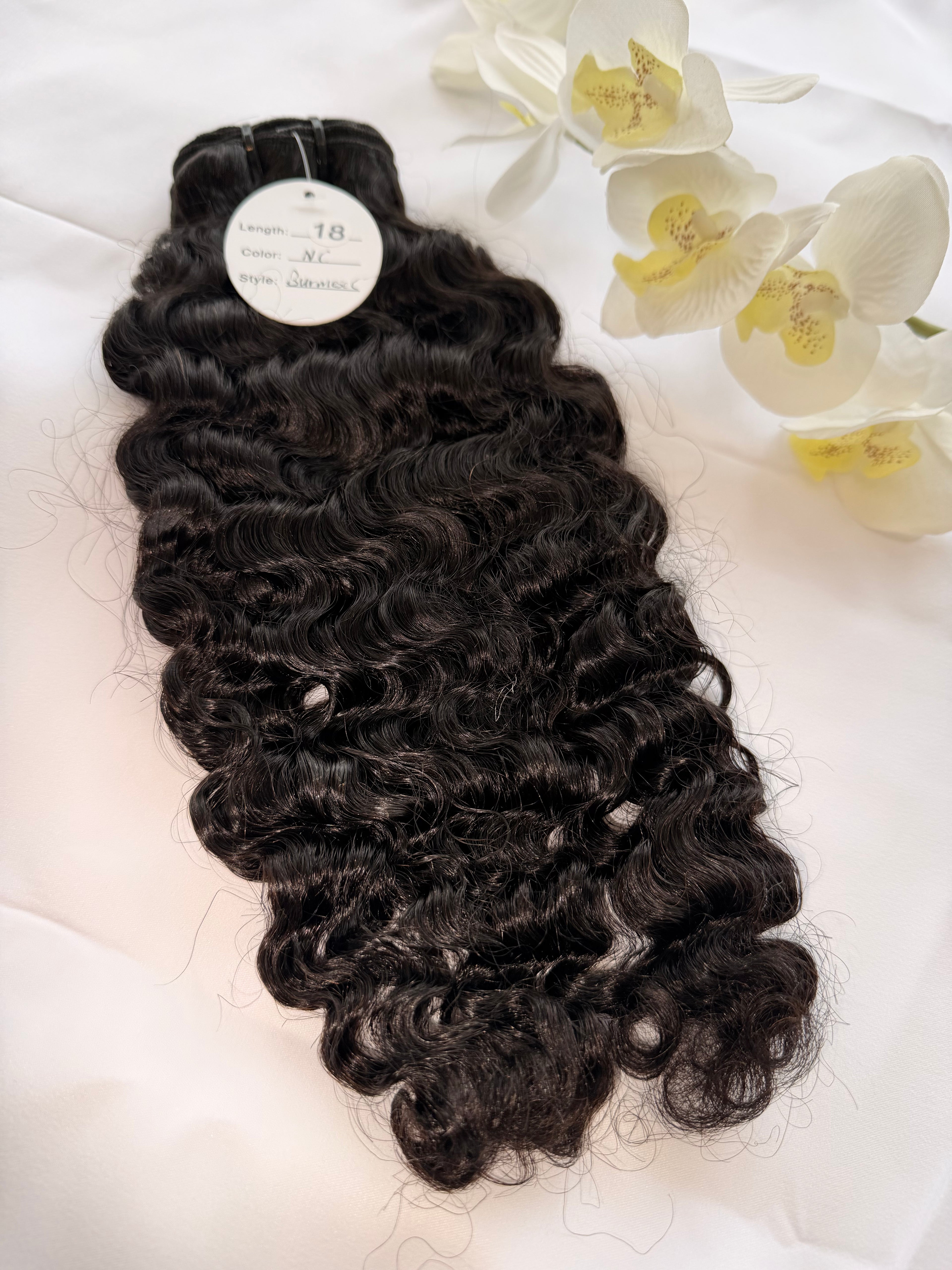 Unverarbeitete indische Deep Wave Echthaarbündel