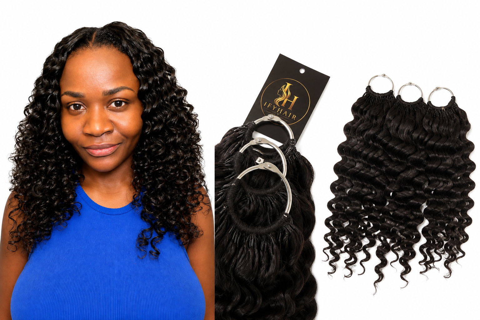 Deep Curly Miracle Knots Echthaar