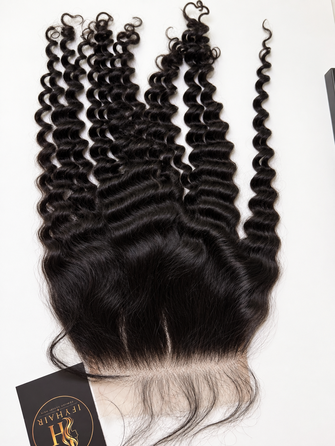 Cambodia Burmese Curly Echthaar – 20” | 300g 3 Bundles + 18” 5×5 HD Lace Closure